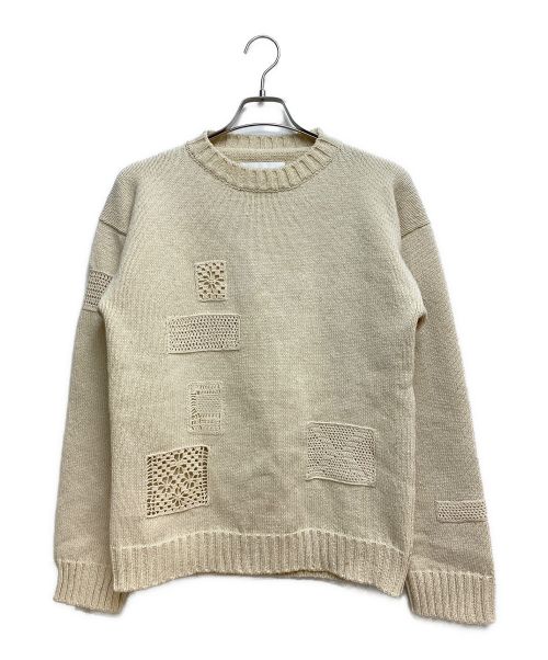 JIL SANDER（ジルサンダー）JIL SANDER (ジルサンダー) クロッシェプルオーバーニット アイボリー サイズ:48の古着・服飾アイテム