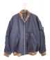 PRADA（プラダ）の古着「Re Nylon Knit Bomber Jacket」｜ネイビー×ベージュ