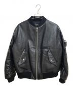 PRADAプラダ）の古着「21AW ナッパレザー ボンバージャケット」｜ブラック
