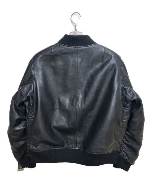 PRADA（プラダ）PRADA (プラダ) 21AW ナッパレザー ボンバージャケット ブラック サイズ:46の古着・服飾アイテム
