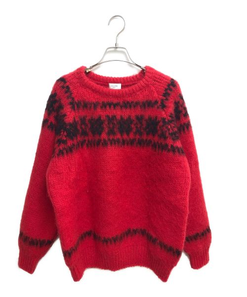 CELINE（セリーヌ）CELINE (セリーヌ) BOXY SWEATER レッド サイズ:XSの古着・服飾アイテム