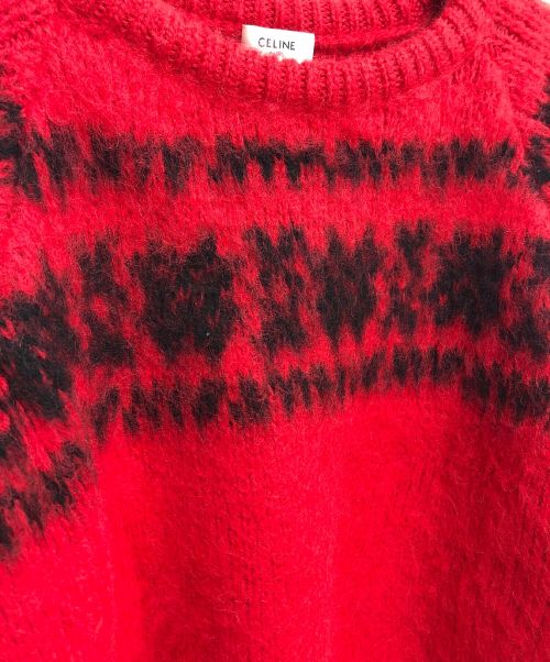 CELINE（セリーヌ）CELINE (セリーヌ) BOXY SWEATER レッド サイズ:XSの古着・服飾アイテム