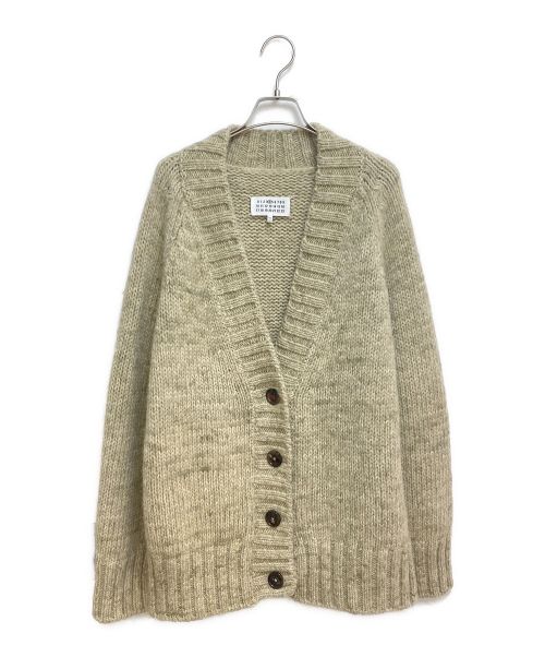 Maison Margiela（メゾンマルジェラ）Maison Margiela (メゾンマルジェラ) ローゲージアルパカコットンウールニットカーディガン ベージュ サイズ:Sの古着・服飾アイテム