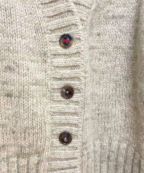 Maison Margiela（メゾンマルジェラ）Maison Margiela (メゾンマルジェラ) ローゲージアルパカコットンウールニットカーディガン ベージュ サイズ:Sの古着・服飾アイテム