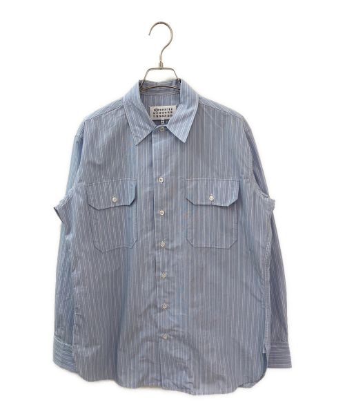 Maison Margiela（メゾンマルジェラ）Maison Margiela (メゾンマルジェラ) ストライプシャツ スカイブルー サイズ:36の古着・服飾アイテム