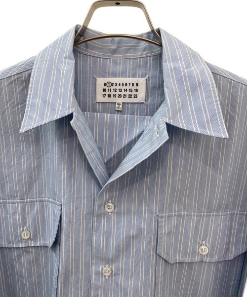 Maison Margiela（メゾンマルジェラ）Maison Margiela (メゾンマルジェラ) ストライプシャツ スカイブルー サイズ:36の古着・服飾アイテム