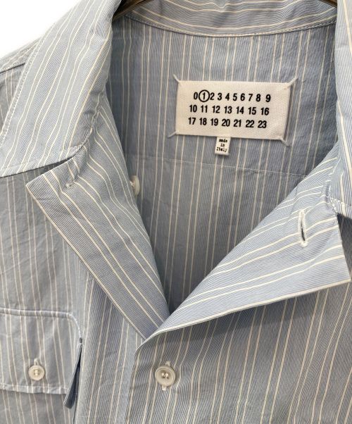 Maison Margiela（メゾンマルジェラ）Maison Margiela (メゾンマルジェラ) ストライプシャツ スカイブルー サイズ:36の古着・服飾アイテム