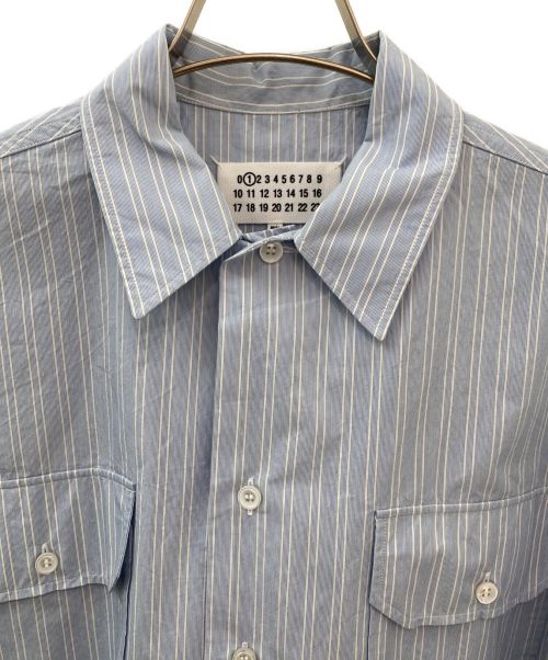Maison Margiela（メゾンマルジェラ）Maison Margiela (メゾンマルジェラ) ストライプシャツ スカイブルー サイズ:36の古着・服飾アイテム