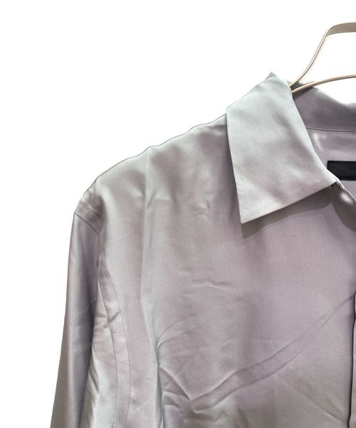 PRADA（プラダ）PRADA (プラダ) シルクオープンカラーシャツ グレー サイズ:Mの古着・服飾アイテム