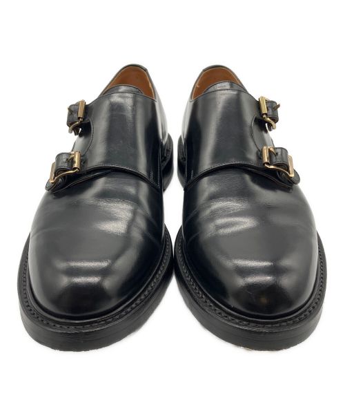 CALMANTHOLOGY（カルマンソロジー）CALMANTHOLOGY (カルマンソロジー) ダブルモンクストラップシューズ ブラック サイズ:6.5の古着・服飾アイテム