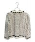 CHANEL (シャネル) ツイード スパンコール シフォンノーカラージャケット アイボリー サイズ:40：69800円