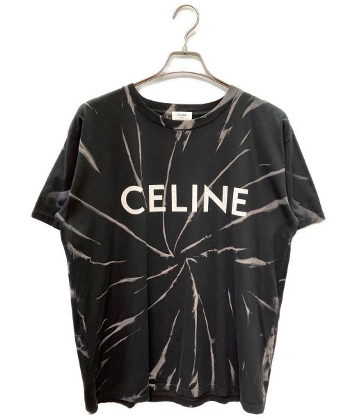 CELINE（セリーヌ）CELINE (セリーヌ) ルーズ Tシャツ タイダイコットン ブラック サイズ:Sの古着・服飾アイテム