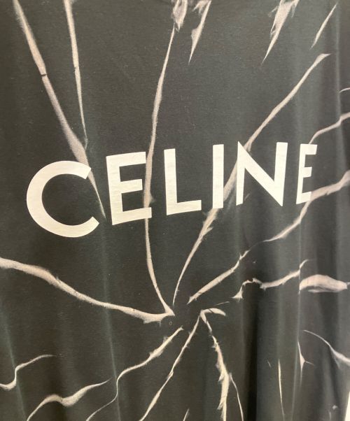 CELINE（セリーヌ）CELINE (セリーヌ) ルーズ Tシャツ タイダイコットン ブラック サイズ:Sの古着・服飾アイテム