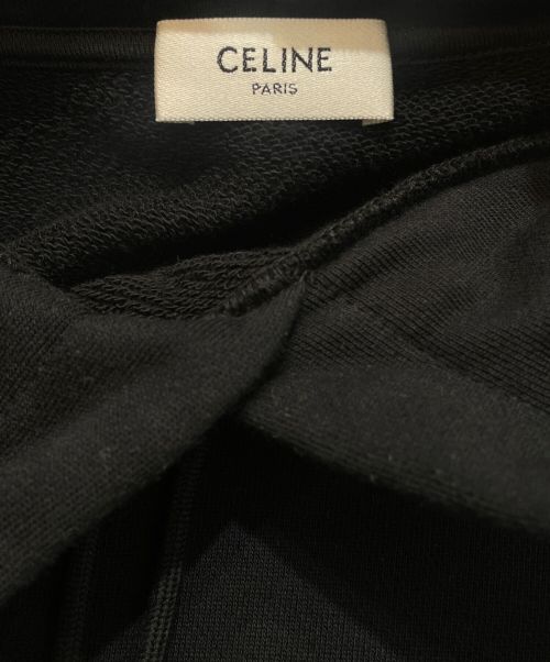 CELINE（セリーヌ）CELINE (セリーヌ) 22SS コットンフリース/ノワールパーカー ブラック サイズ:Sの古着・服飾アイテム