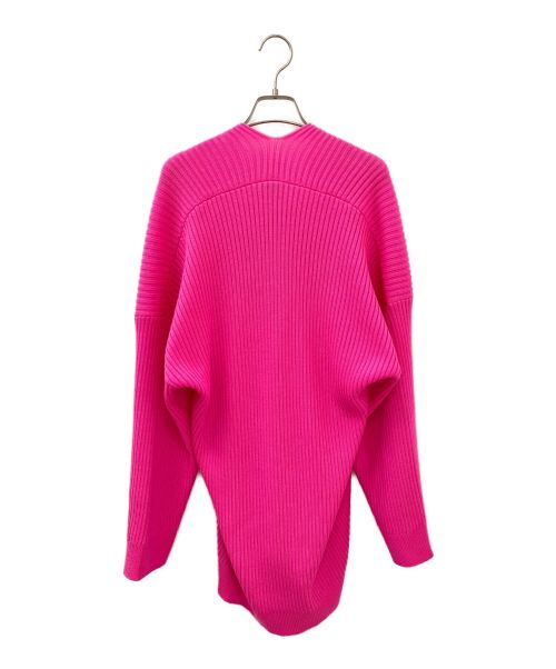 BALENCIAGA（バレンシアガ）BALENCIAGA (バレンシアガ) オーバーサイズVネックニット ピンク サイズ:XSの古着・服飾アイテム