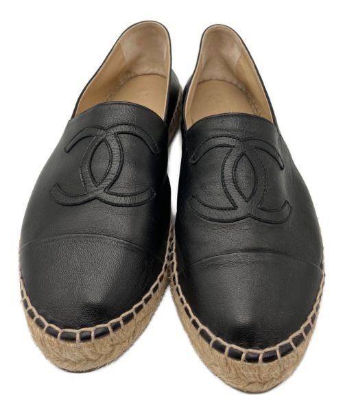 CHANEL（シャネル）CHANEL (シャネル) エスパドリーユ ブラック サイズ:37の古着・服飾アイテム