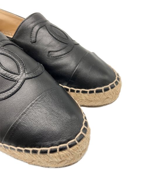 CHANEL（シャネル）CHANEL (シャネル) エスパドリーユ ブラック サイズ:37の古着・服飾アイテム
