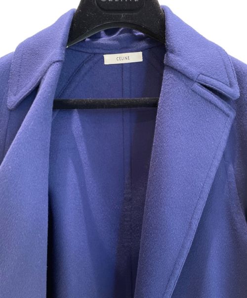 CELINE（セリーヌ）CELINE (セリーヌ) サイドスリットチェスターコート ネイビー サイズ:36の古着・服飾アイテム