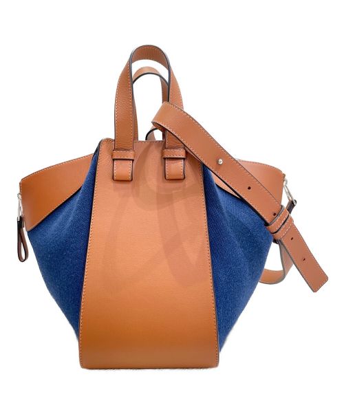 LOEWE（ロエベ）LOEWE (ロエベ) ハンモックバッグスモール ネイビー×ブラウン サイズ:スモールの古着・服飾アイテム