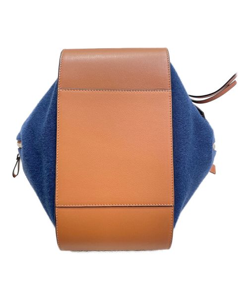 LOEWE（ロエベ）LOEWE (ロエベ) ハンモックバッグスモール ネイビー×ブラウン サイズ:スモールの古着・服飾アイテム