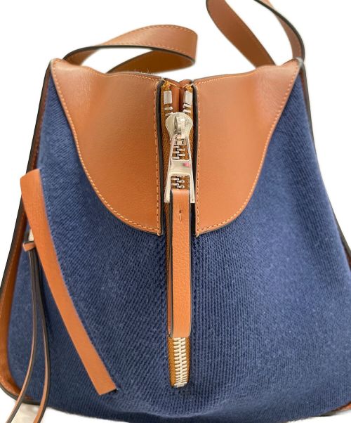 LOEWE（ロエベ）LOEWE (ロエベ) ハンモックバッグスモール ネイビー×ブラウン サイズ:スモールの古着・服飾アイテム