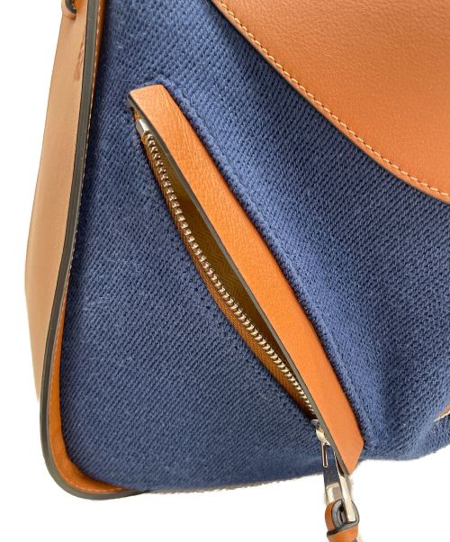 LOEWE（ロエベ）LOEWE (ロエベ) ハンモックバッグスモール ネイビー×ブラウン サイズ:スモールの古着・服飾アイテム