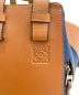 中古・古着 LOEWE (ロエベ) ハンモックバッグスモール ネイビー×ブラウン サイズ:スモール：148000円