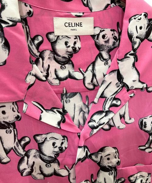 CELINE（セリーヌ）CELINE (セリーヌ) アーティストプリント ハワイアンシャツ ピンク×ホワイト サイズ:37の古着・服飾アイテム