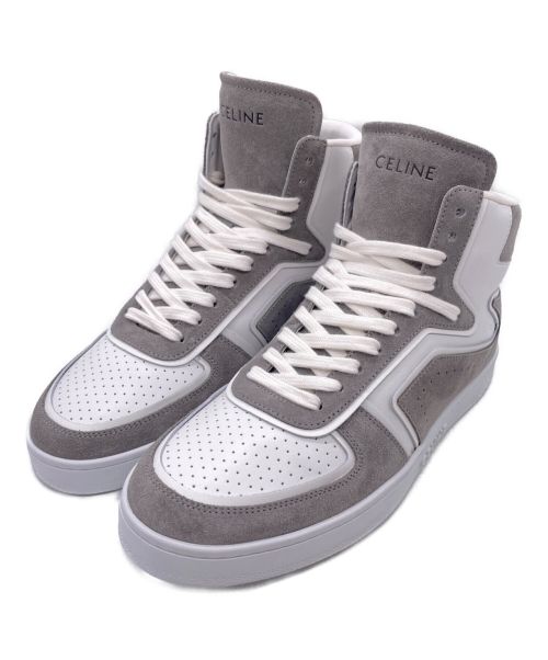 CELINE（セリーヌ）CELINE (セリーヌ) 22SS CT-01 「Z」 ハイトップスニーカー グレー×ホワイト サイズ:42の古着・服飾アイテム