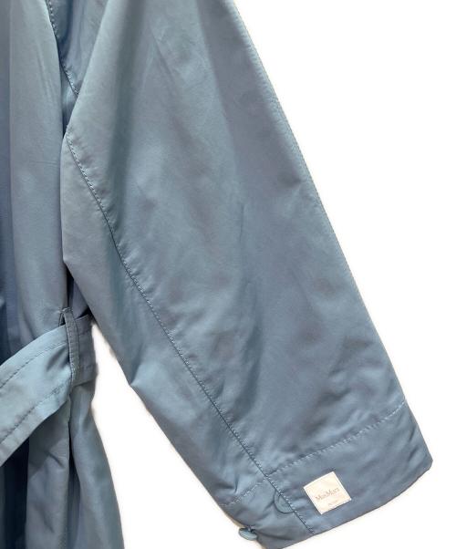 MaxMara（マックスマーラ）MaxMara (マックスマーラ) ベルテッドスプリングコート ブルー サイズ:36の古着・服飾アイテム