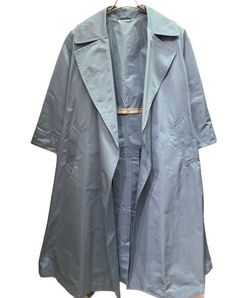 MaxMara（マックスマーラ）MaxMara (マックスマーラ) ベルテッドスプリングコート ブルー サイズ:36の古着・服飾アイテム