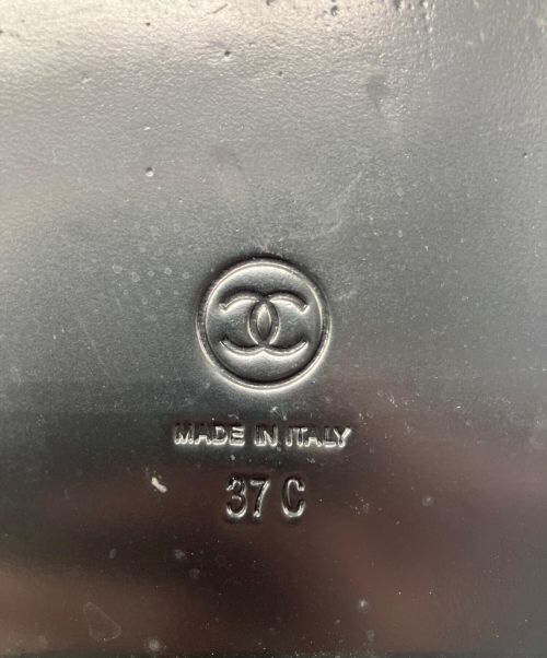 CHANEL（シャネル）CHANEL (シャネル) ラインストーンロゴスポーツサンダル ブラック サイズ:37 Cの古着・服飾アイテム