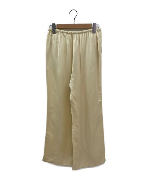 CHAOS（カオス）CHAOS (カオス) サテンフレアパンツ ライトイエロー サイズ:Fの古着・服飾アイテム