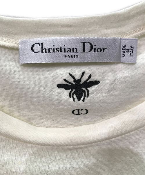 Christian Dior（クリスチャン ディオール）Christian Dior (クリスチャン ディオール) 半袖プリントTシャツ オフホワイト サイズ:Sの古着・服飾アイテム