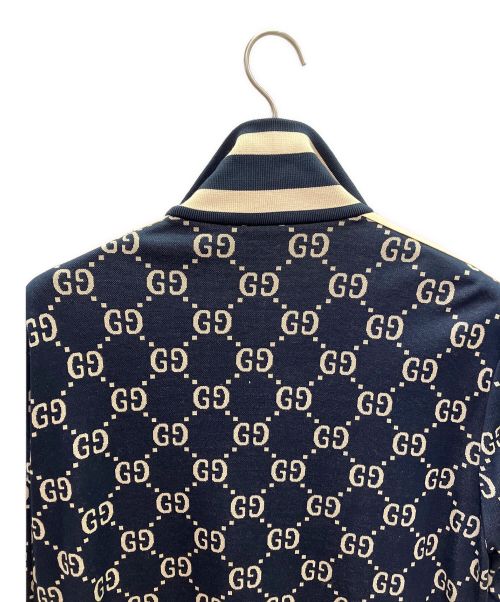 GUCCI（グッチ）GUCCI (グッチ) GGジャガードコットンジャケット ネイビー サイズ:Lの古着・服飾アイテム