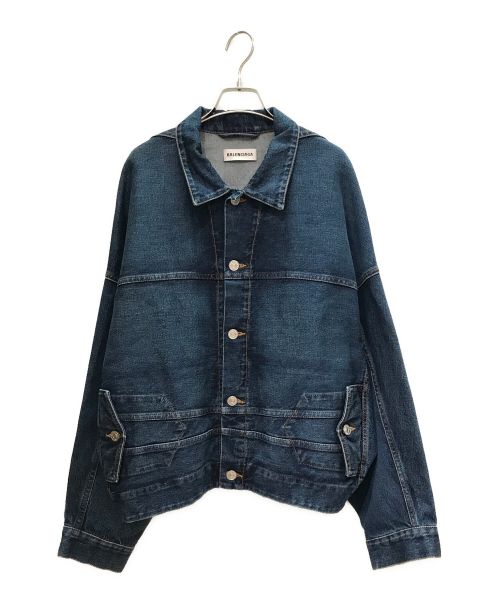 BALENCIAGA（バレンシアガ）BALENCIAGA (バレンシアガ) アップサイドダウンデニムジャケット ブルー サイズ:38の古着・服飾アイテム