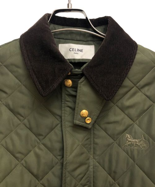 CELINE（セリーヌ）CELINE (セリーヌ) 22AW ハンティングキルティングジャケット カーキ サイズ:38の古着・服飾アイテム