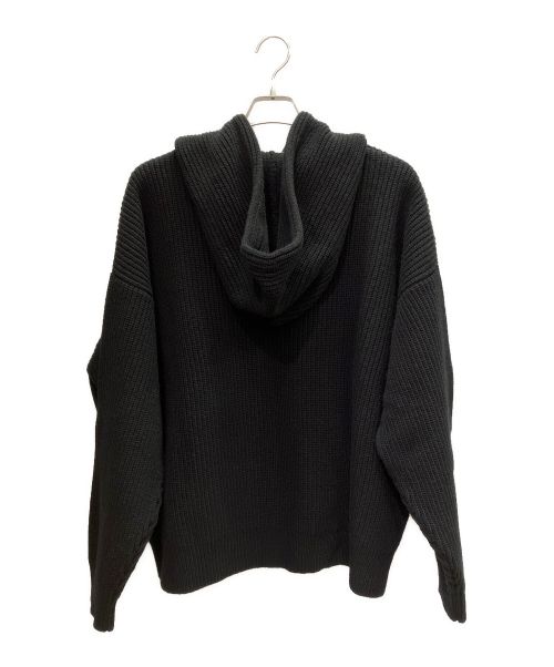 CELINE（セリーヌ）CELINE (セリーヌ) フード付きセーター / リブ編みウール ブラック サイズ:Sの古着・服飾アイテム