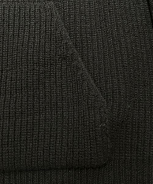 CELINE（セリーヌ）CELINE (セリーヌ) フード付きセーター / リブ編みウール ブラック サイズ:Sの古着・服飾アイテム