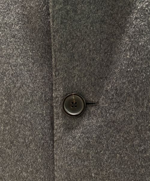 LARDINI（ラルディーニ）LARDINI (ラルディーニ) ウールフランネル シングル チェスター コート グレー サイズ:42の古着・服飾アイテム