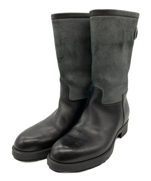HERMES（エルメス）HERMES (エルメス) ジョッキーブーツ ブラック×グレー サイズ:37の古着・服飾アイテム