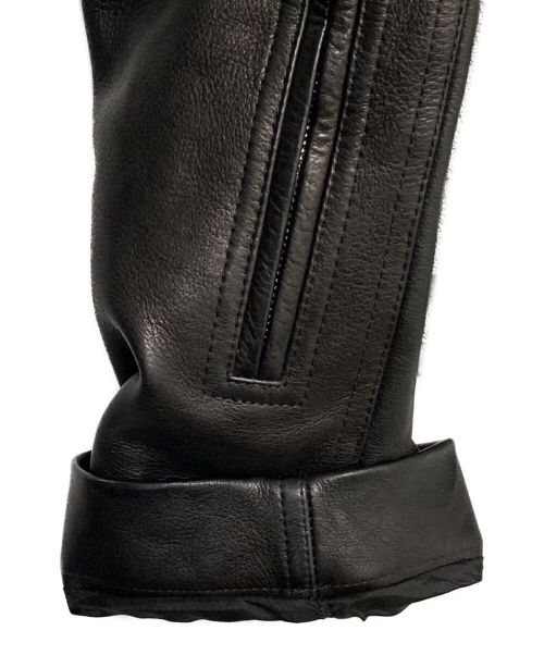 RICK OWENS（リックオウエンス）RICK OWENS (リック オウエンス) レザーライダースジャケット ブラック サイズ:46の古着・服飾アイテム