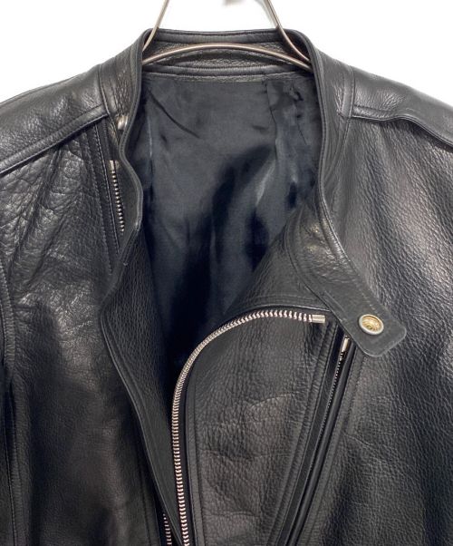 RICK OWENS（リックオウエンス）RICK OWENS (リック オウエンス) レザーライダースジャケット ブラック サイズ:46の古着・服飾アイテム