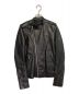 RICK OWENS（リック オウエンス）の古着「レザーライダースジャケット」｜ブラック