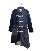 KHOKIコッキ）の古着「FALL COAT」｜ブラック×インディゴ