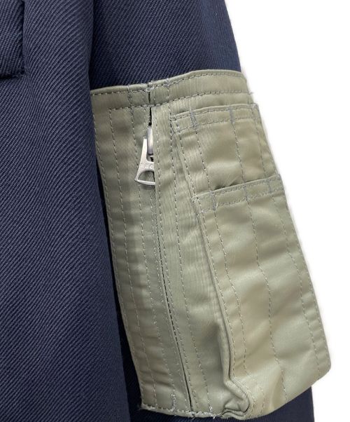 sacai（サカイ）sacai (サカイ) 21AW Wool Surge Nylon Twill Blouson ネイビー×オリーブ サイズ:3の古着・服飾アイテム