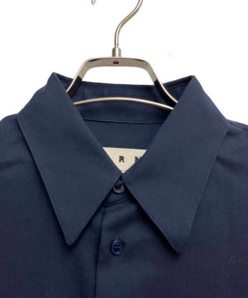 MARNI（マルニ）MARNI (マルニ) トロピカルウールシャツ ネイビー サイズ:44の古着・服飾アイテム