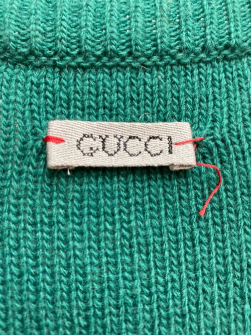 GUCCI（グッチ）GUCCI (グッチ) タイガージャガードニット グリーン サイズ:Sの古着・服飾アイテム