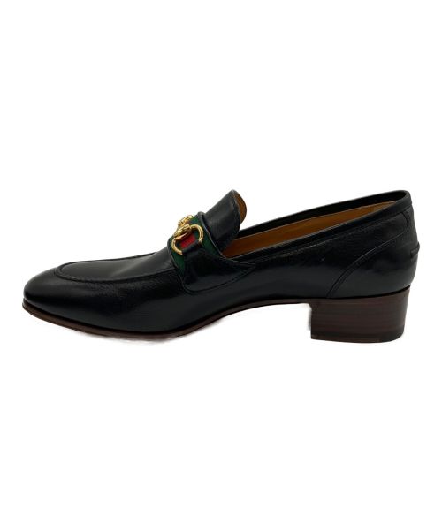 GUCCI（グッチ）GUCCI (グッチ) ホースビットウェブローファー ブラック サイズ:41の古着・服飾アイテム