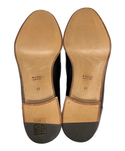 GUCCI（グッチ）GUCCI (グッチ) ホースビットウェブローファー ブラック サイズ:41の古着・服飾アイテム